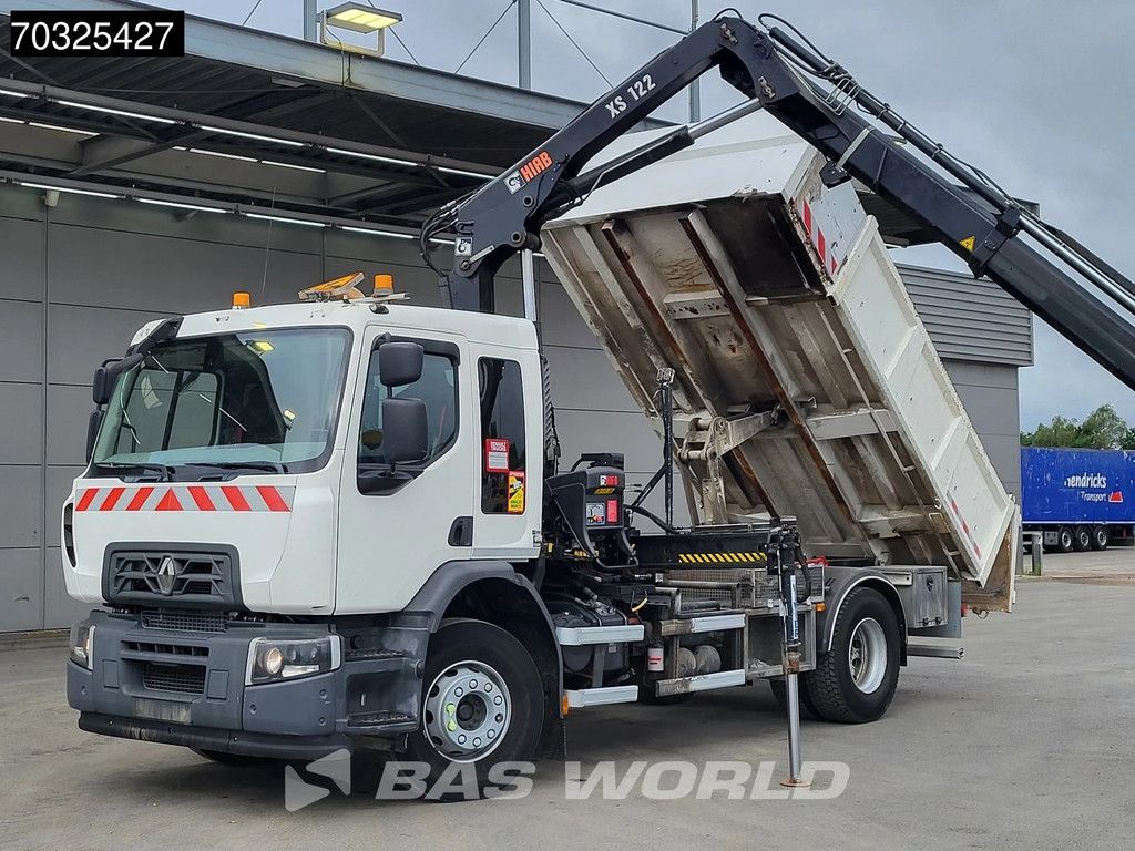Renault C 280 4X2 HIAB 122 B-2 Hiduo Crane Kran 9m3 tipper Automatic Euro 6