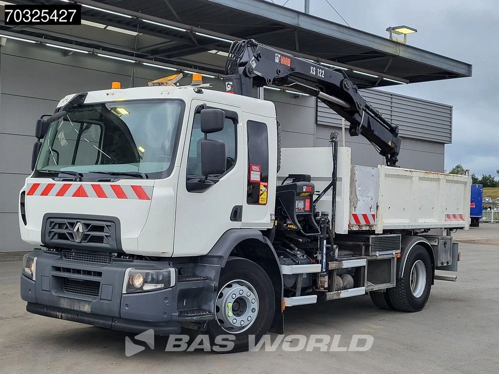 Renault C 280 4X2 HIAB 122 B-2 Hiduo Crane Kran 9m3 tipper Automatic Euro 6