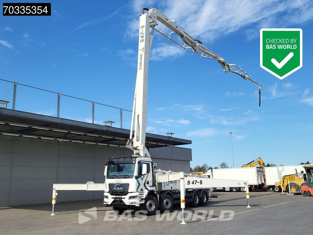 MAN TGS 35.510 8X4 47 mtrs SWAN TSP 47-5 160RZ concrete pump Full Steel Automatic Euro 6