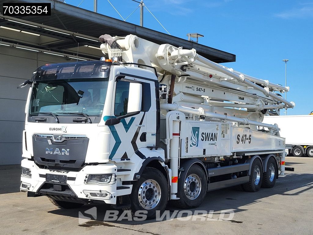 MAN TGS 35.510 8X4 47 mtrs SWAN TSP 47-5 160RZ concrete pump Full Steel Automatic Euro 6