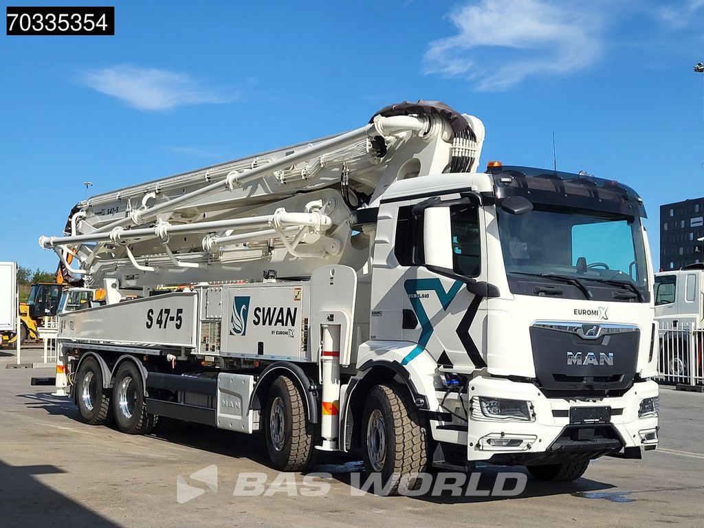 MAN TGS 35.510 8X4 47 mtrs SWAN TSP 47-5 160RZ concrete pump Full Steel Automatic Euro 6