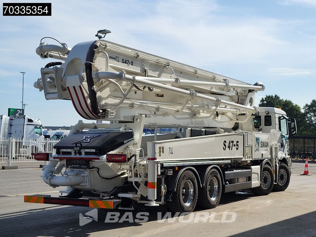 MAN TGS 35.510 8X4 47 mtrs SWAN TSP 47-5 160RZ concrete pump Full Steel Automatic Euro 6