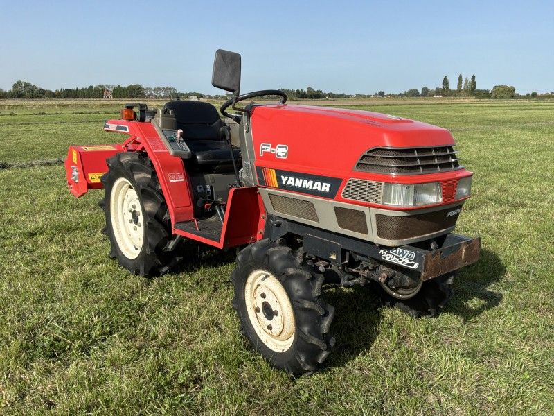 Yanmar F-6 four-wheel-drive mini tractor with flail mower