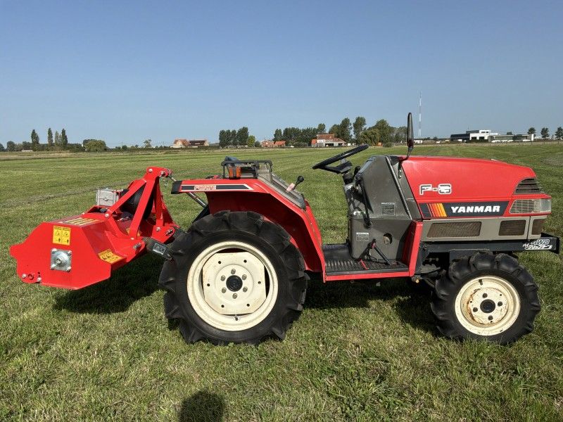 Yanmar F-6 four-wheel-drive mini tractor with flail mower