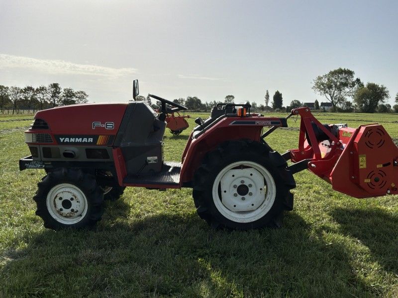 Yanmar F-6 four-wheel-drive mini tractor with flail mower