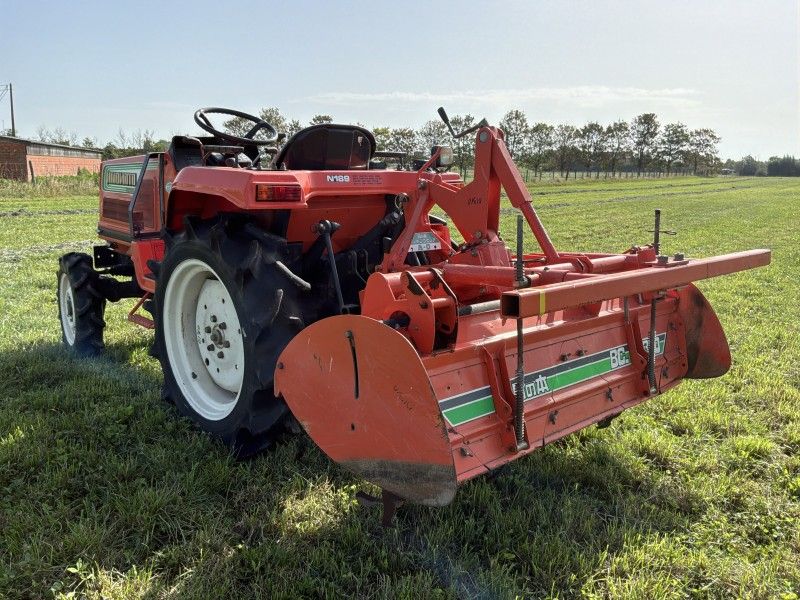 Hinomoto N189 four-wheel-drive mini-tractor with rotary tiller