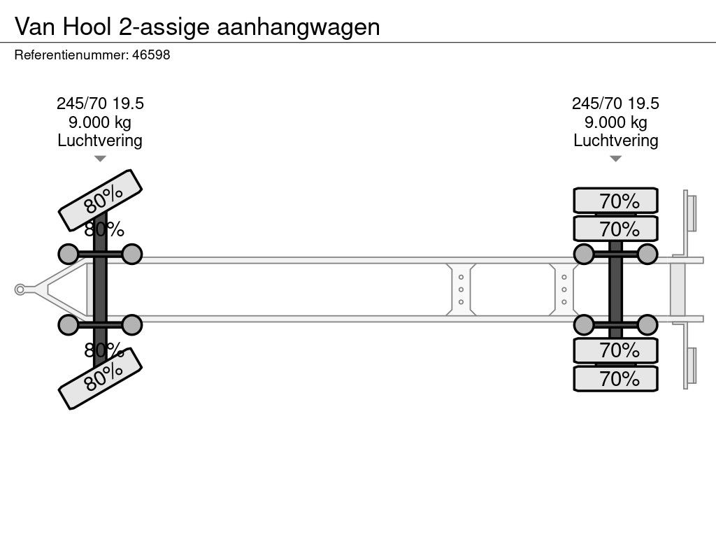 Van Hool 2-assige aanhangwagen
