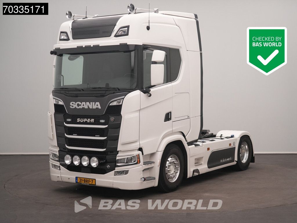 Scania S S580 4X2 Full Option! V8 NL-Truck APK Retarder 2x Tanks Standklima ACC Navi Leather TV Microwave Alcoa's