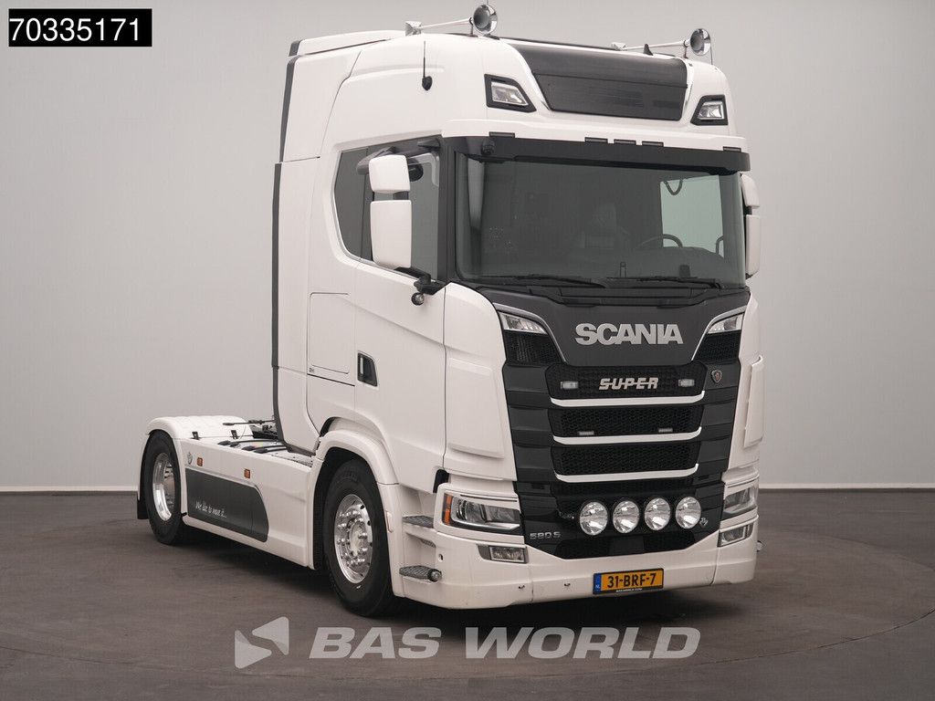 Scania S S580 4X2 Full Option! V8 NL-Truck APK Retarder 2x Tanks Standklima ACC Navi Leather TV Microwave Alcoa's