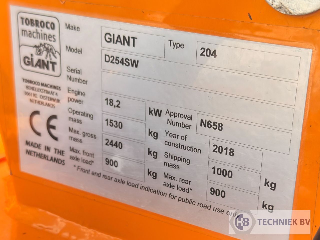 GIANT D254SW (G1200)| nieuwe motor | Bouwjaar 2018