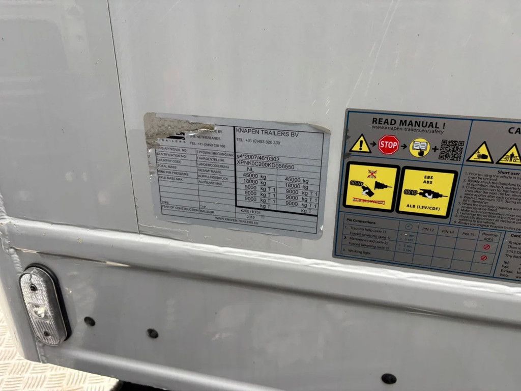 Knapen Trailers K200 K200 72m3 Agrar 72m3 Aut. zeil Nieuwe APK