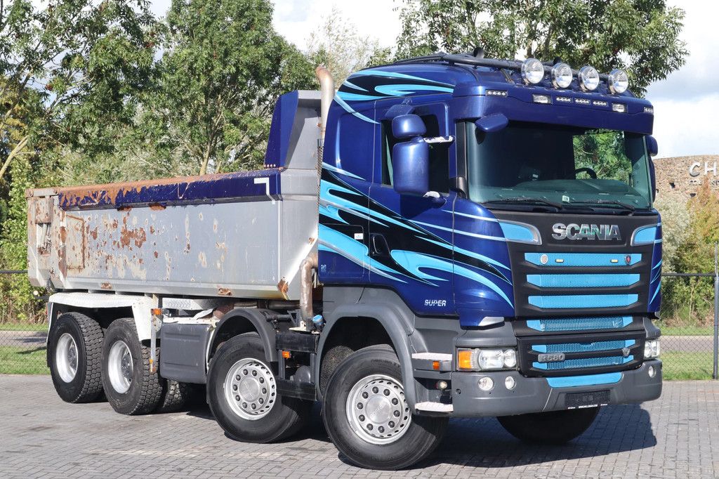 Scania R580 V8 | 8X4 | RETARDER | FULL STEEL | BIG AXLES | EURO 6
