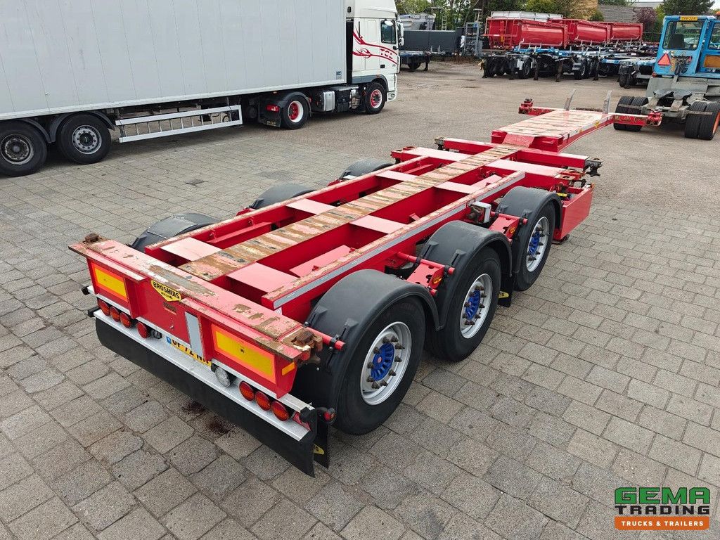 Broshuis 3UCC-39/45 Mehrere SAF-Scheibenbremsen, 2 Liftachsen, für alle Containertypen geeignet, TÜV bis 06/2027