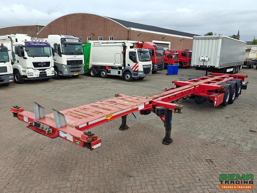 Broshuis 3UCC-39/45 Mehrere SAF-Scheibenbremsen, 2 Liftachsen, für alle Containertypen geeignet, TÜV bis 06/2027
