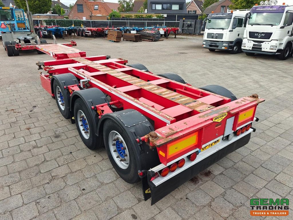 Broshuis 3UCC-39/45 Mehrere SAF-Scheibenbremsen, 2 Liftachsen, für alle Containertypen geeignet, TÜV bis 06/2027