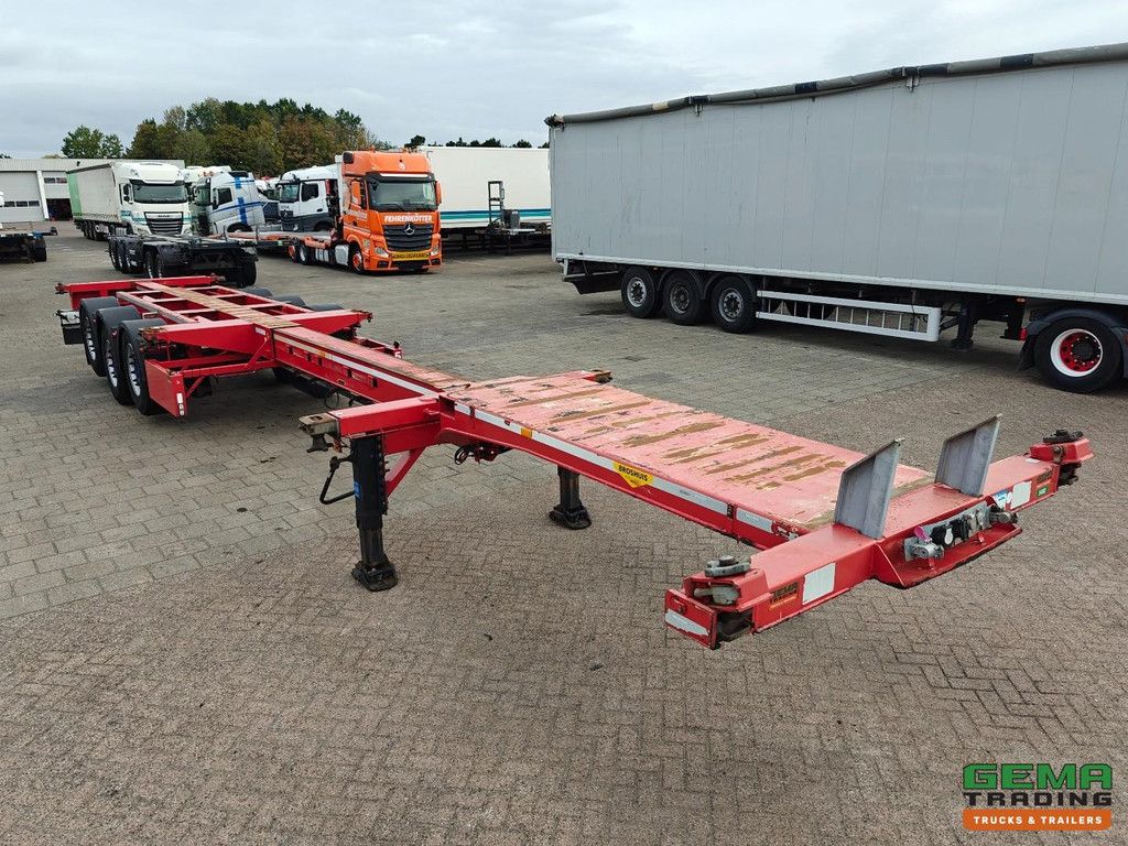 Broshuis 3UCC-39/45 Mehrere SAF-Scheibenbremsen, 2 Liftachsen, für alle Containertypen geeignet, TÜV bis 06/2027