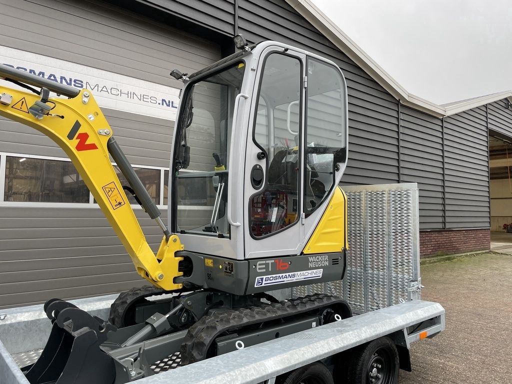 Neuson ET16 minigraver NIEUW + Vlemmix 2 asser €445 LEASE