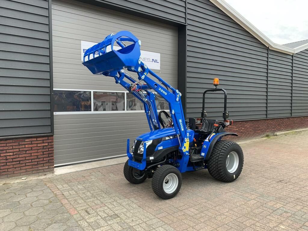 Solis 26 4WD 24.5 PK minitractor NIEUW + frontlader / GAZONBANDEN