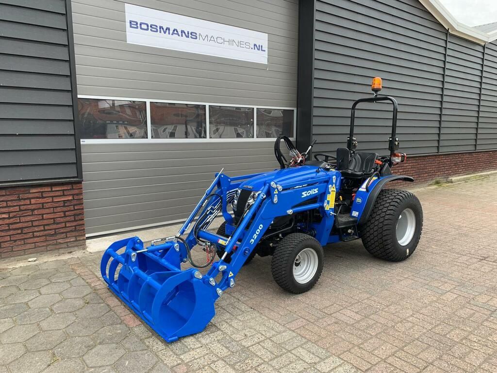 Solis 26 4WD 24.5 PK minitractor NIEUW + frontlader / GAZONBANDEN