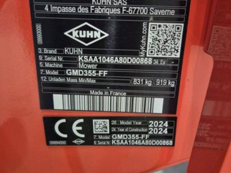 Kuhn GMD 355 FF