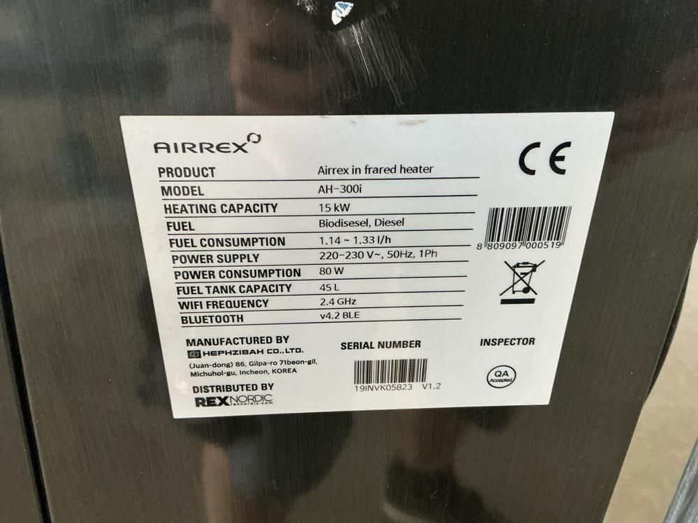 Airrex AH-300i Infrared Heater