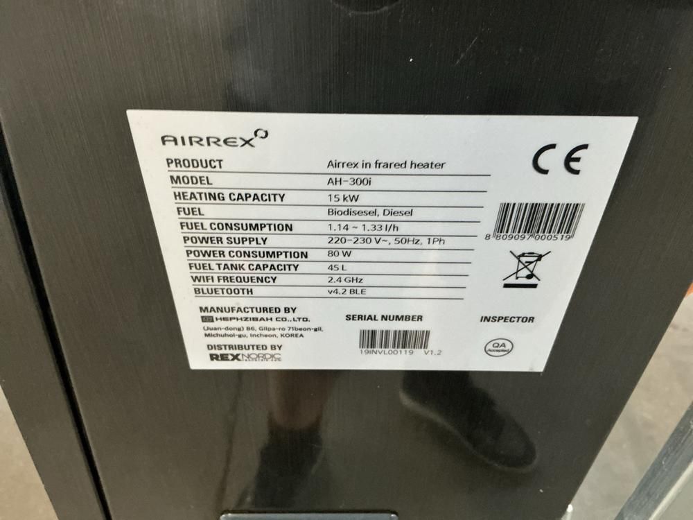 Airrex AH-300i Infrared Heater