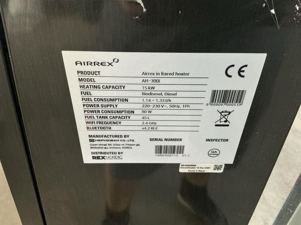 Airrex AH-300i Infrared Heater