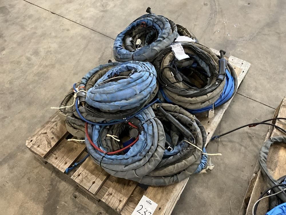 Various welding torches and hose assemblies