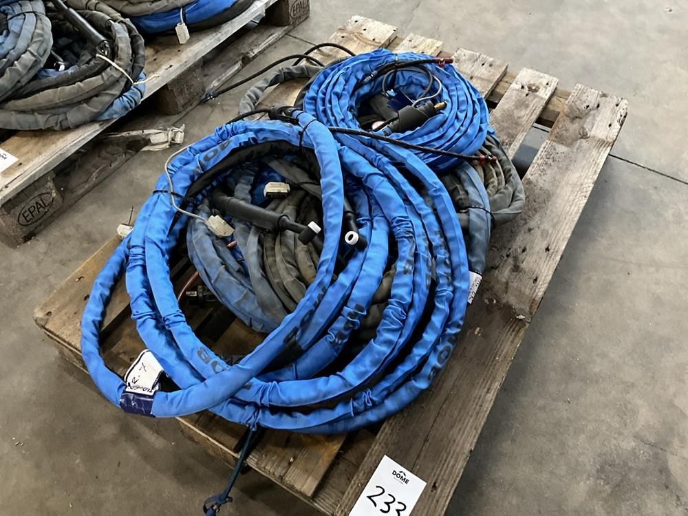 Various welding torches and hose assemblies