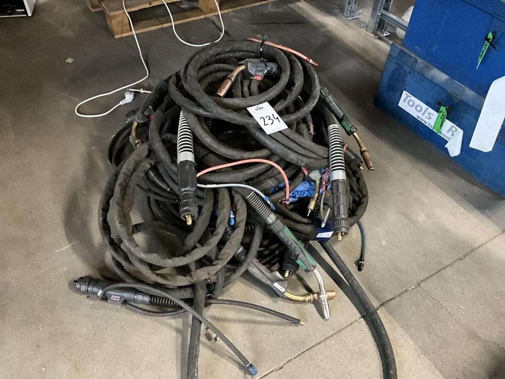 Various welding torches and hose sets