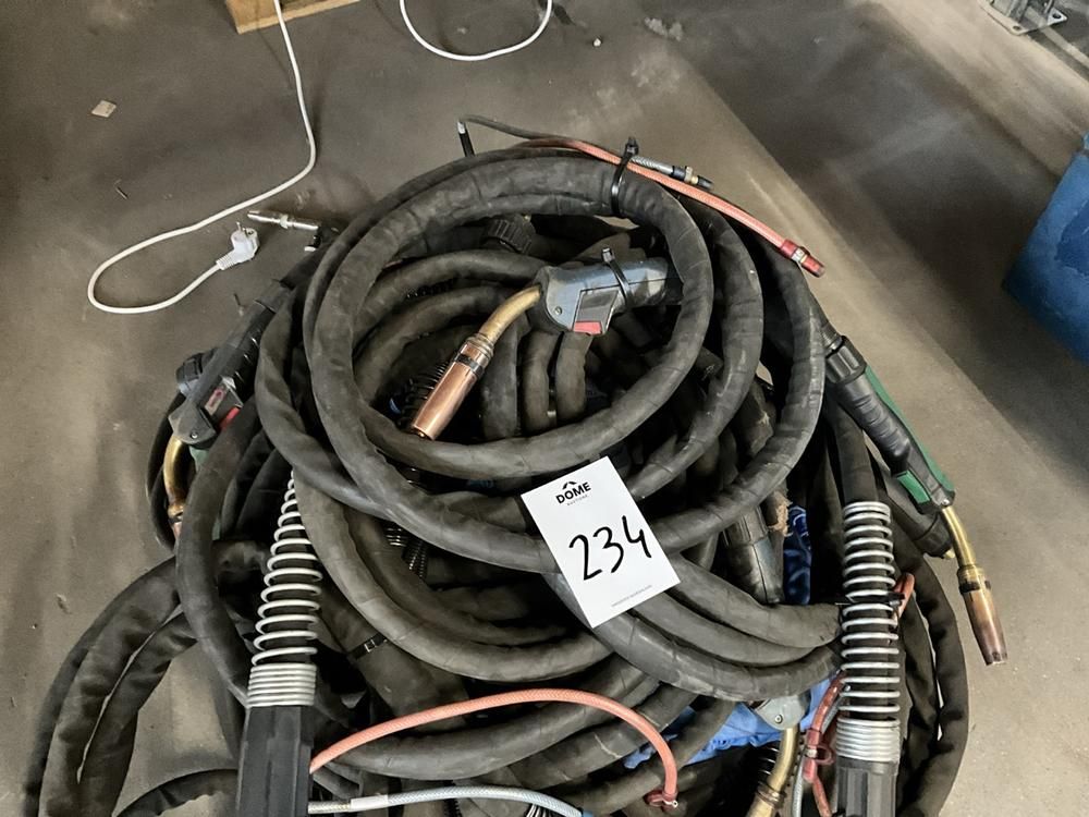 Various welding torches and hose sets