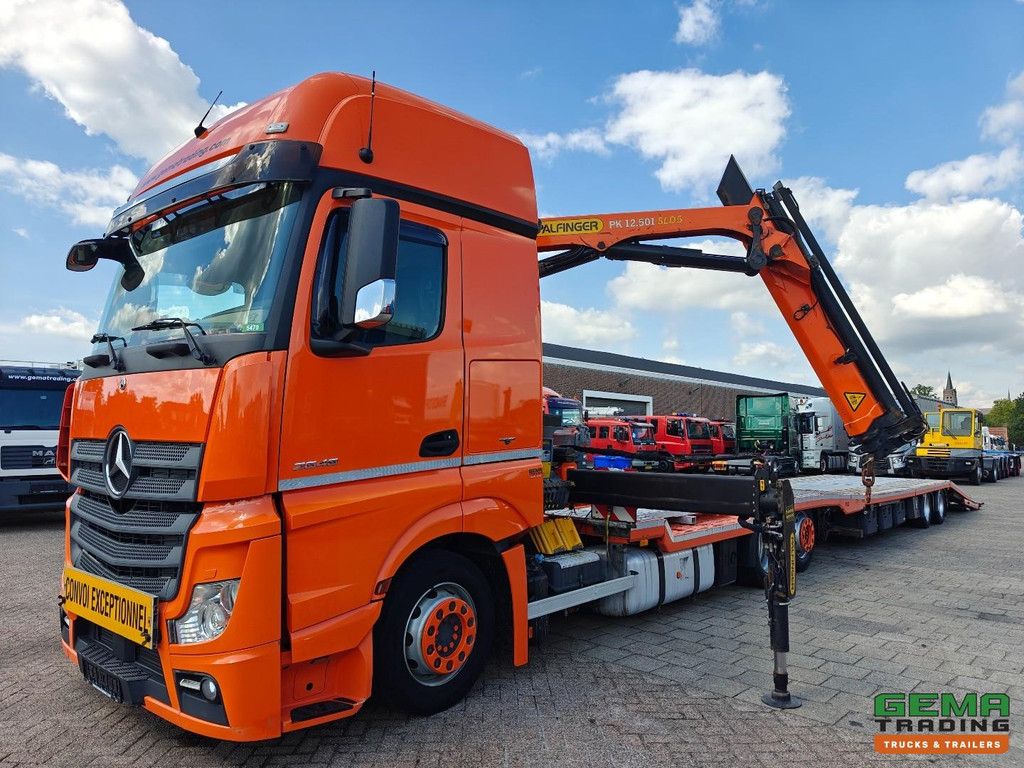 Mercedes-Benz Actros 2648 6x2/4 BigSpace Euro6C + Mersch FM180 Hydraulik-Deckanhänger - Palfinger PK12.501 Fernbedienung - Winde - 3 Stück auf Lager!