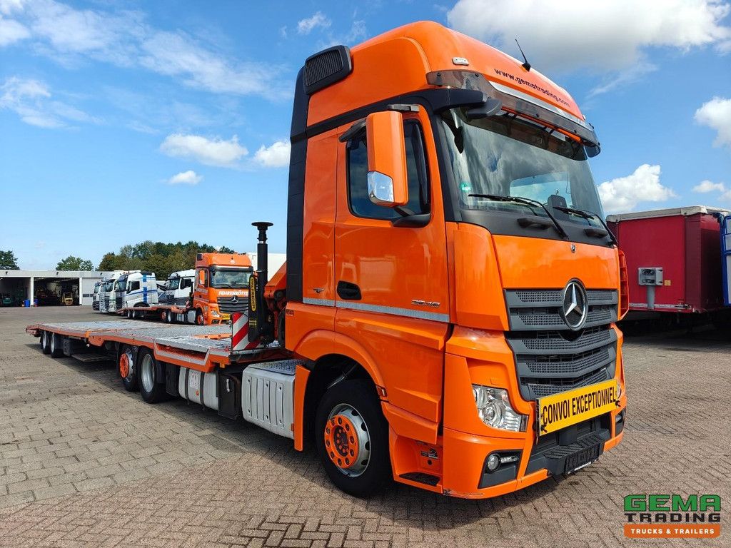 Mercedes-Benz Actros 2648 6x2/4 BigSpace Euro6C + Mersch FM180 Hydraulik-Deckanhänger - Palfinger PK12.501 Fernbedienung - Winde - 3 Stück auf Lager!