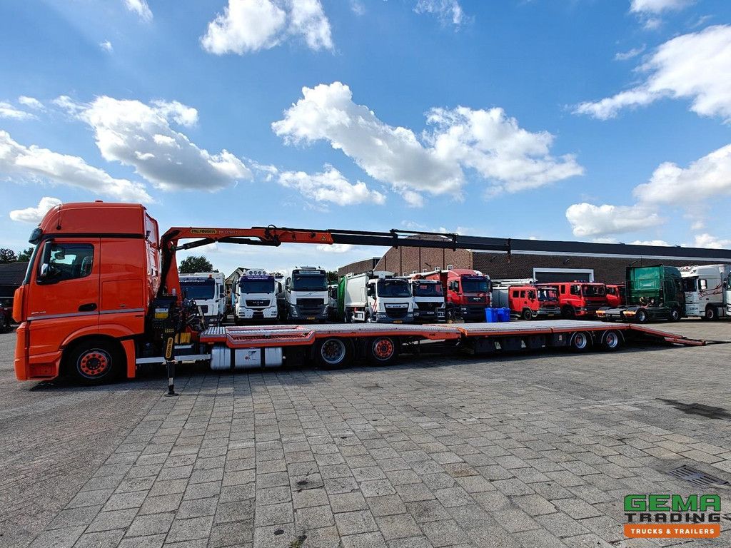 Mercedes-Benz Actros 2648 6x2/4 BigSpace Euro6C + Mersch FM180 Hydraulik-Deckanhänger - Palfinger PK12.501 Fernbedienung - Winde - 3 Stück auf Lager!
