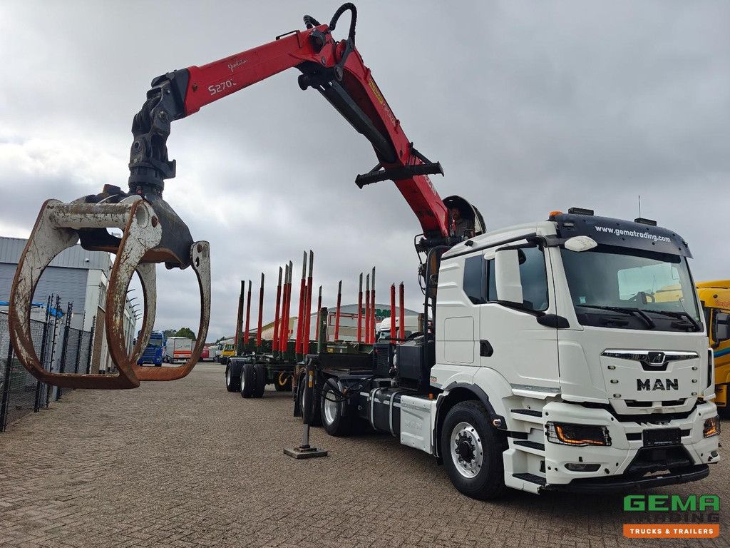 MAN TGS 33.510 6x6 HydroDrive Sleeper Cab Euro6D + Palfinger Epsilon S270L + Doll ExtenableMultiFrame + Doll M2R-10 JeepDolly SelfSteering - Belgium Registration