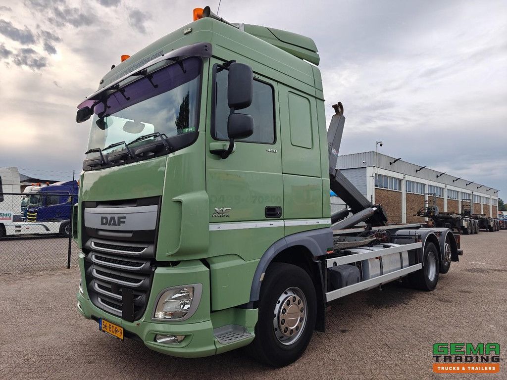 DAF XF 460 FAR 6x2 Spacecab Euro6A - VDL Hooklift System 21T - Lift Axle - Double Tanks - Full Air