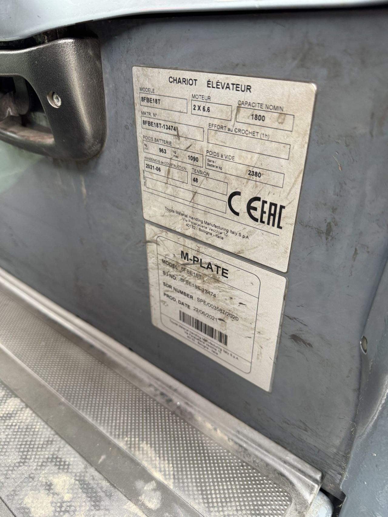 Toyota 8FBE18T elektrische heftruck / vorkheftruck (2021)