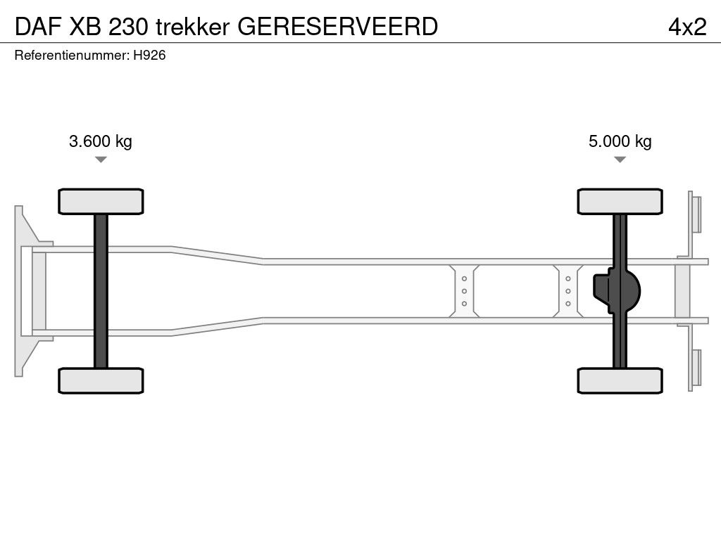 DAF XB 230 trekker GERESERVEERD