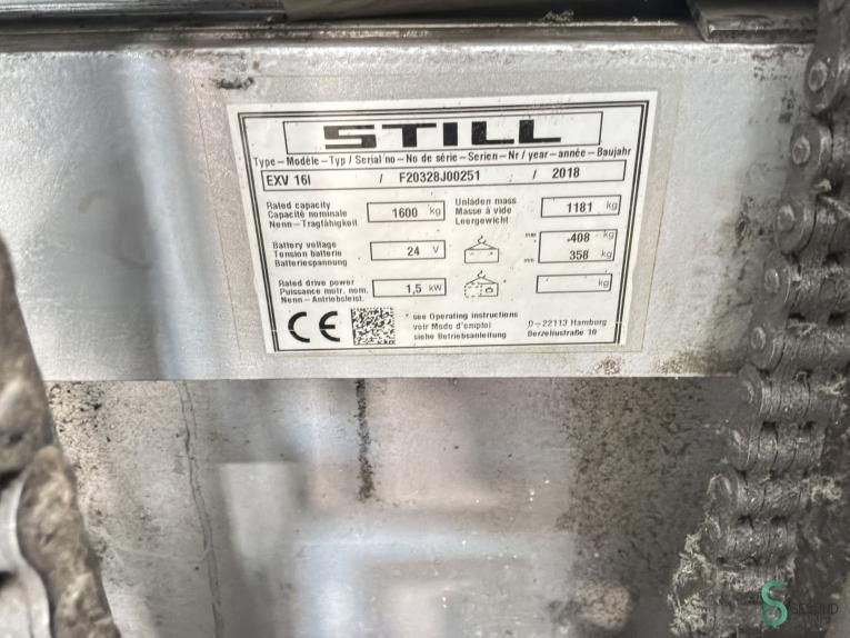 Stapelaars Elektrisch Still EXV 16 2018
