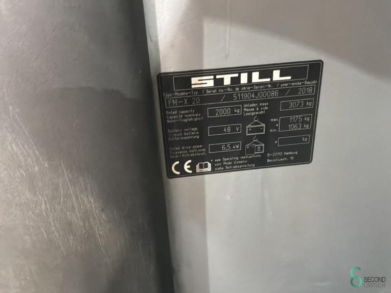 Schubmaststapler Elektrisch Still FM-X20 2018 Stunden 3705