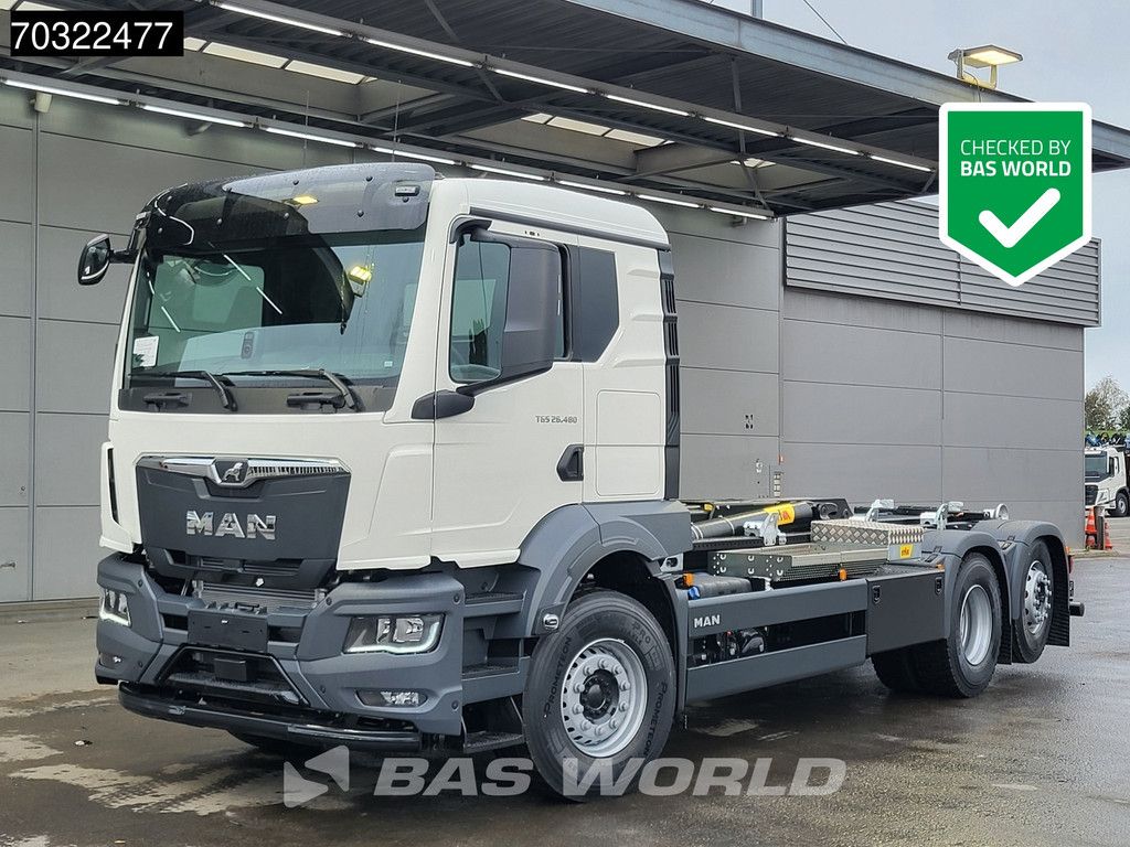 MAN TGS 26.480 6X2 NEW! HYVA 26-60 S containersystem Lift+LenkAchse Airco Euro 6