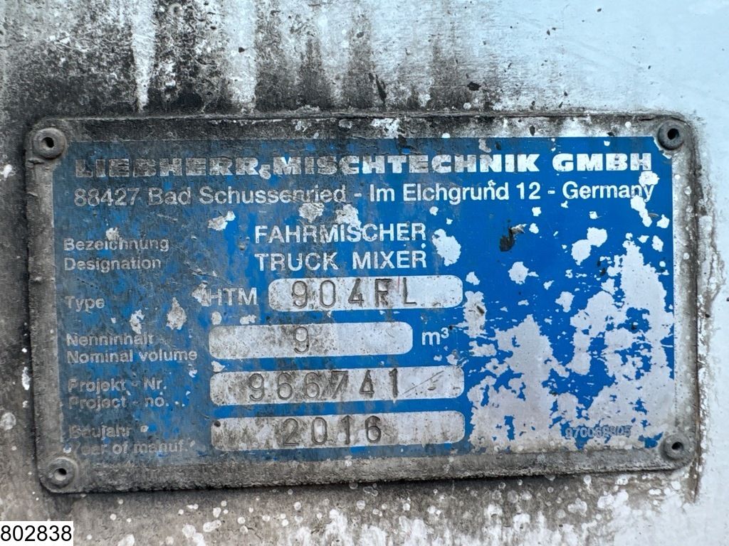Volvo FMX 410 8x4, EURO 6, Liebherr 9m3,