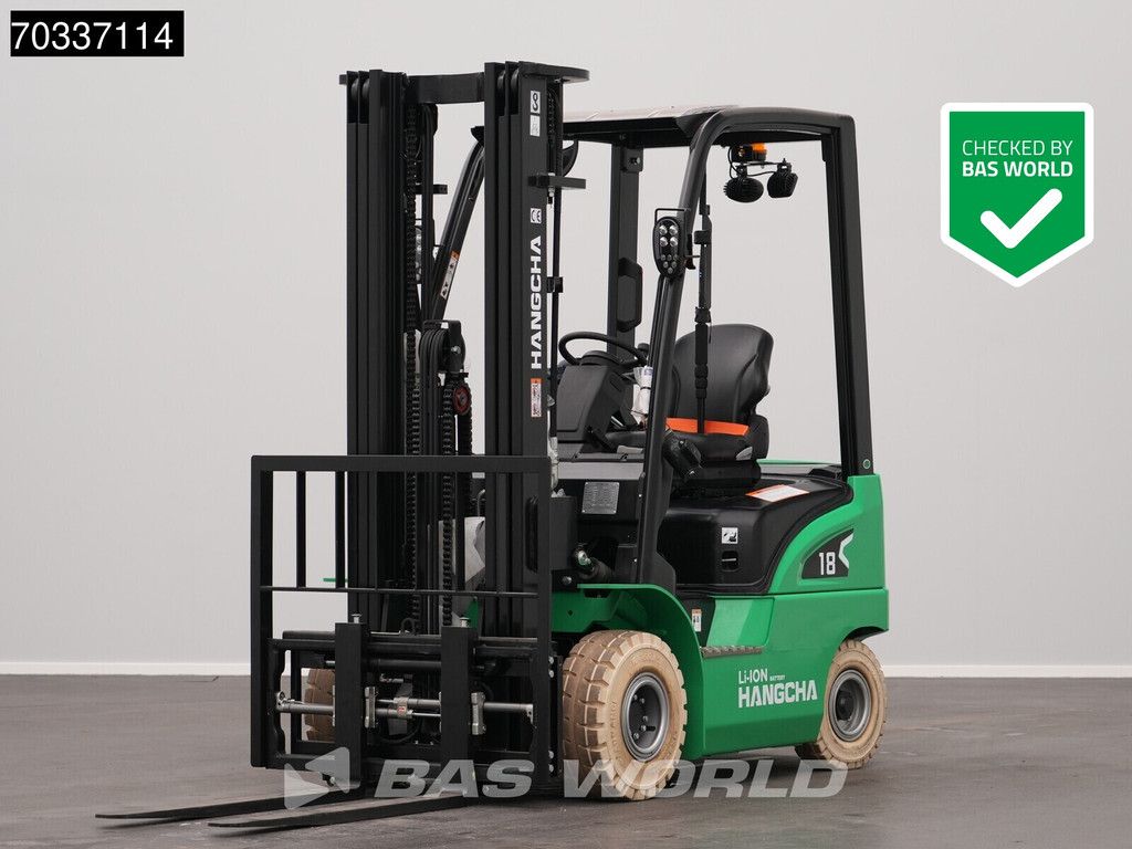 Hangcha CPD18 Electric Li-ion Forklift - Triplex - Warranty