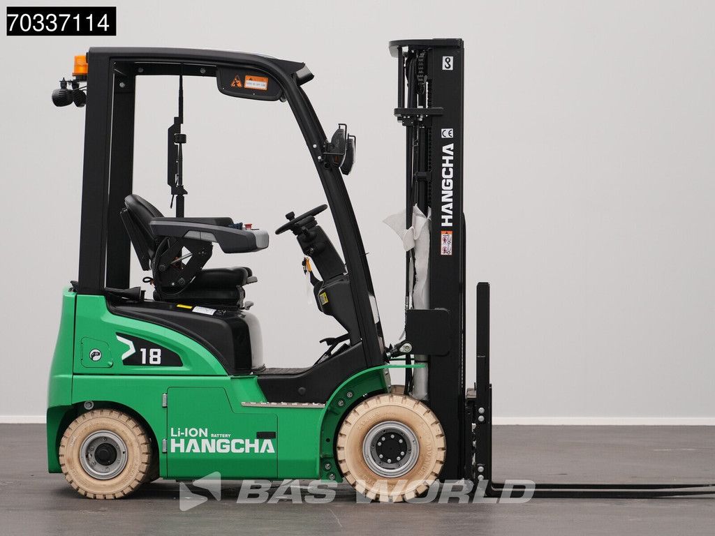 Hangcha CPD18 Electric Li-ion Forklift - Triplex - Warranty