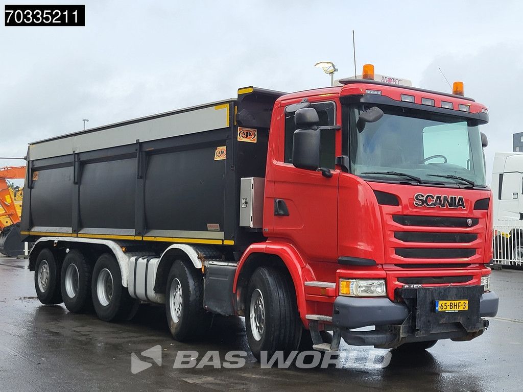 Scania G450 10X4 NL-Truck APK 25m3 AJK tipper Lift+steering Axle Retarder Euro 6