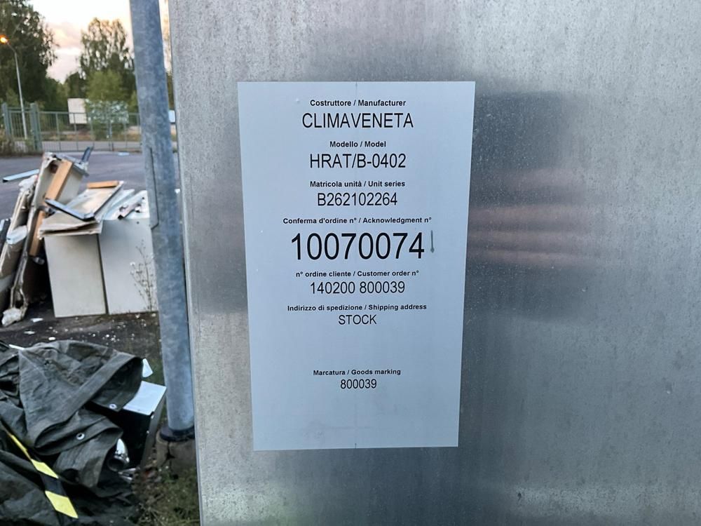 2000 Climaventa HRAT/B-0402 Cooling instalation