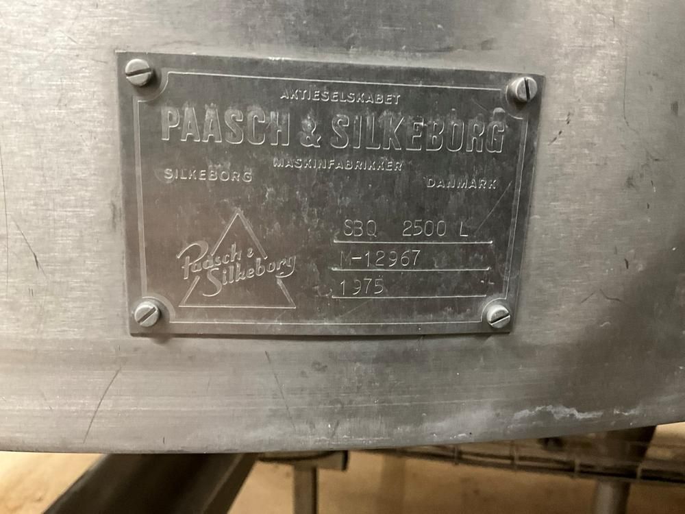 1975 Paasch & silkeborg S3Q s/s vertical tank