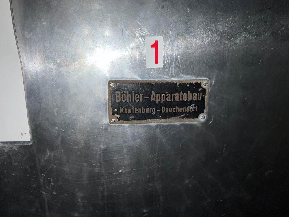 Böhler s/s horisontal tank