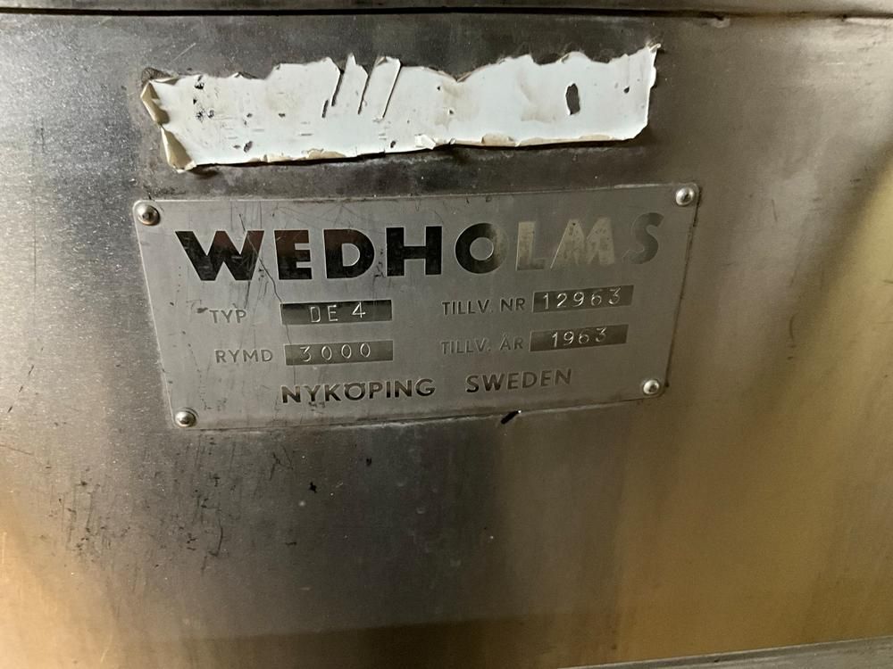 1963 Wedeholms DE 4 s/s vertical tank