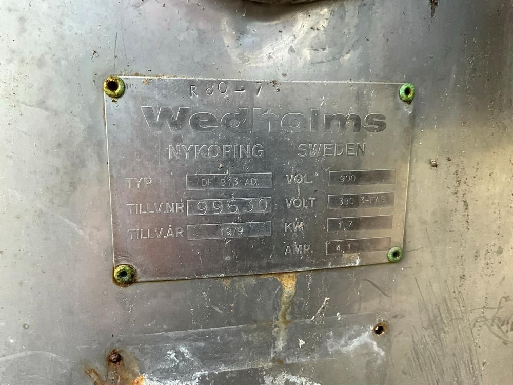 1979 Wedholms DF 813 AD s/s cooling tank
